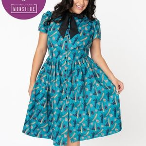 Unique Vintage x Universal Monsters Frankenstein Cora swing dress